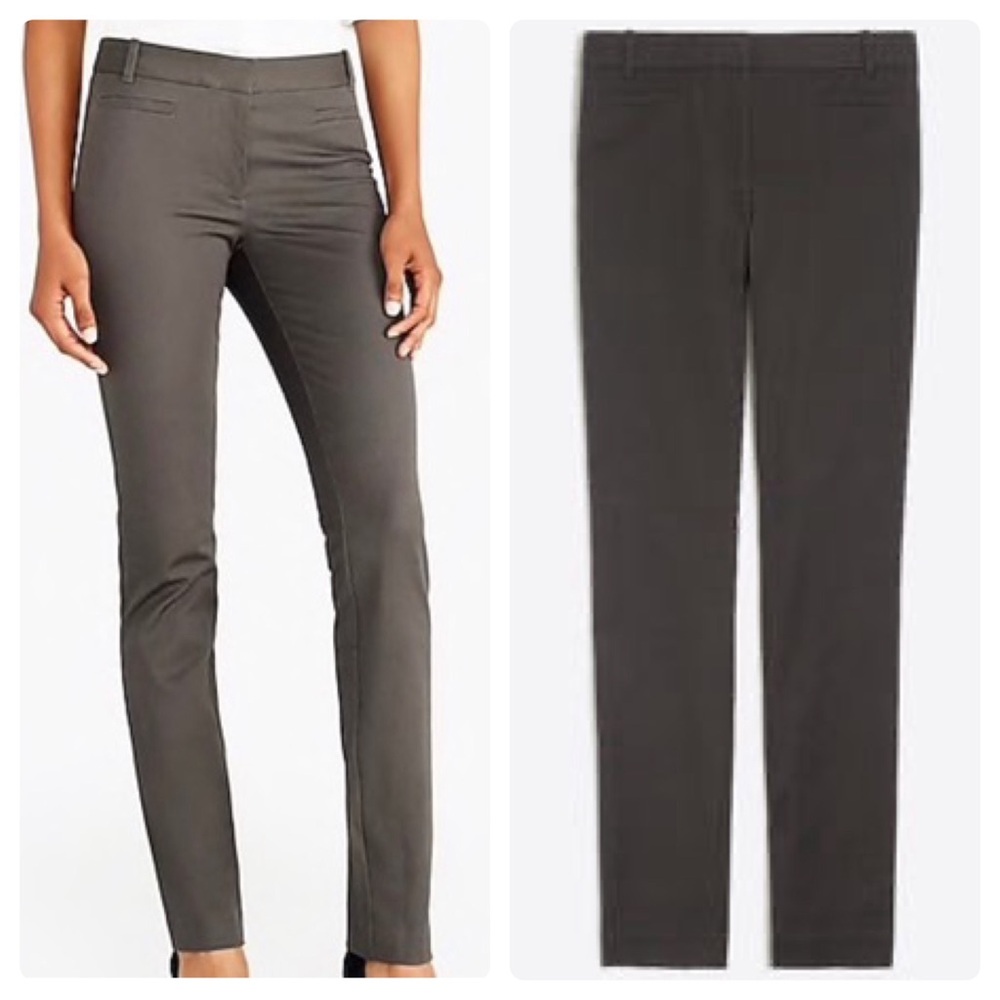 NWT J. Crew Lexie Stretch Dark Gray Pants